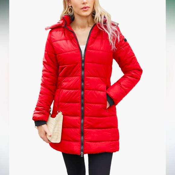Unbranded Women’s Winter Quilted Puffer Hooded Jacket Full Zip Small - Picture 1 of 12